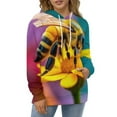 thumbnail image 4 of Bee on Yellow Flower 3d Sweatshirts Hoodie Fashion Casual Personality Men's Women Street Hoodie Pullovers Long Sleeve Comfortable Top, 4 of 6