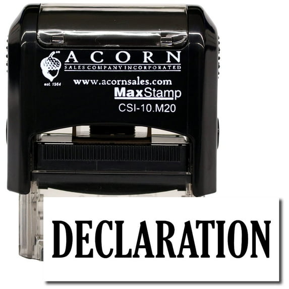 Self-Inking Declaration Stamp with Blue Ink