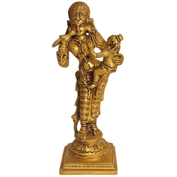 5" Gracious Mata Yashoda Brass Idol - Krishna's Mother