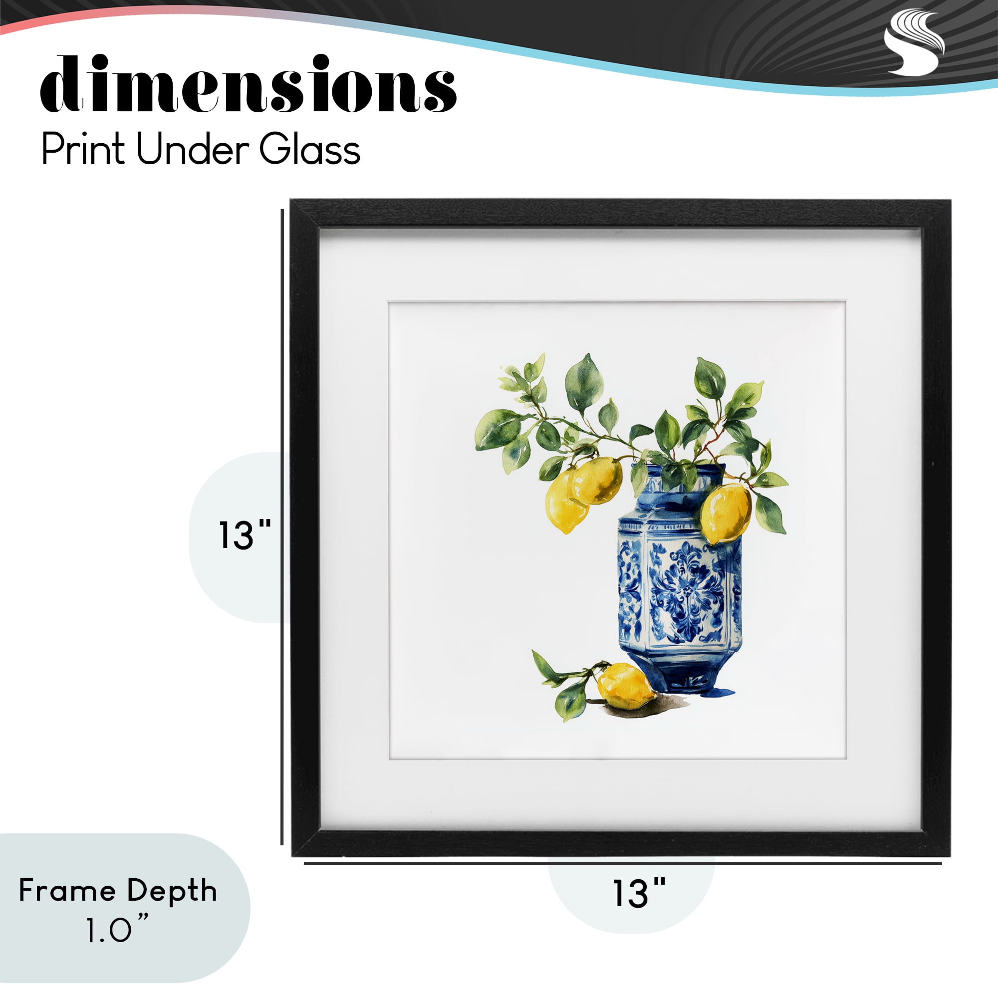Stupell Industries Ornate Lemon Treasures Black Framed Print Under Glass, design by Svetlana Aleynikova