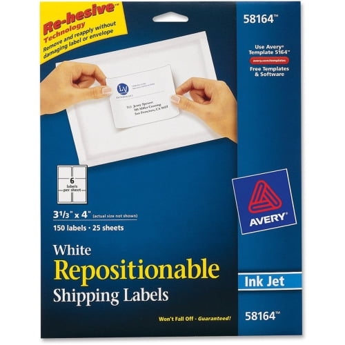 Avery Shipping Label 11' Height x 8.50' Width - Rectangle - Inkjet - Bright White - Paper - 6 / Sheet - 25 Total Sheets - 150 Total Label(s) - 150 / Pack