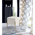 thumbnail image 2 of Meridian Furniture Isla Contemporary Velvet Ottoman/Stool in Cream, 2 of 7
