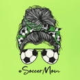 thumbnail image 2 of Messy Bun Soccer Life | Mom Life Game Day Vibes Sports Lover | Mother's Day Sports Unisex Hoodie Sweatshirt, Safety Green, S, 2 of 5