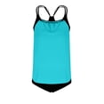 thumbnail image 5 of MGDXOX Womens Flowy Tankini Tops Modest Bathing Suit Loose Fit Two Piece Swimsuit Scoop Neck Swim Tops High Waisted Bottom Sky Blue XL, 5 of 5