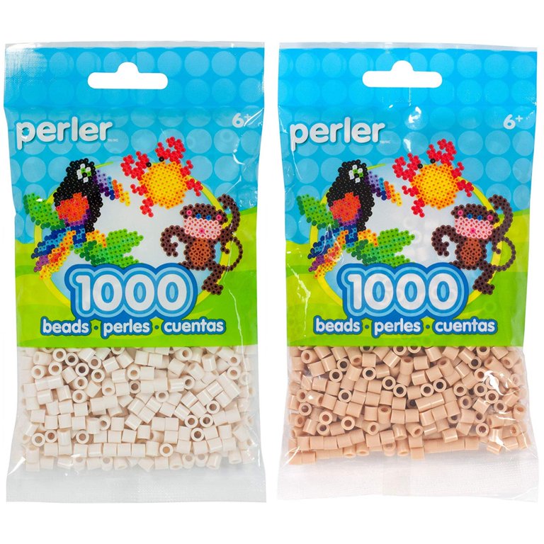 Perler Bead Bag 1000, Bundle of Toasted Marshmallow and Fawn (2 Pack) 