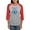 Heather/Red, variant on CafePress - Magic Blue Mana Symbol Long Sleeve T Shirt - Womens Baseball Tee