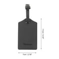thumbnail image 2 of Unique Bargains 1 Pc Solid Color Luggage Tag for Travel PU Black, 2 of 5