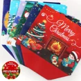thumbnail image 6 of 12pcs Christmas Gift Bags Christmas Tote Bags With Handles, Non-Woven Large Christmas Bags For Gifts Wrapping Xmas Party Favors, 12.8×6.7×9.8in, 6 of 8