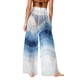 thumbnail image 3 of Pantalones de playa de gasa ligeros para mujer con protección solar, pantalones anchos de estilo bohemio estampados, blusa para mujer, 3 of 7