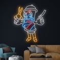 thumbnail image 3 of Handmadetneonsign Barber Pole Man Led Sign, Barber Shop Neon Sign, Barber Led Signs, 3 of 5