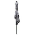 thumbnail image 3 of 10ft x 6.5ft Solar LED Patio Umbrella with Crank & Tilt, Light Slate Grey Rectangle Outdoor Umbrella for Pool & Garden, 3 of 9