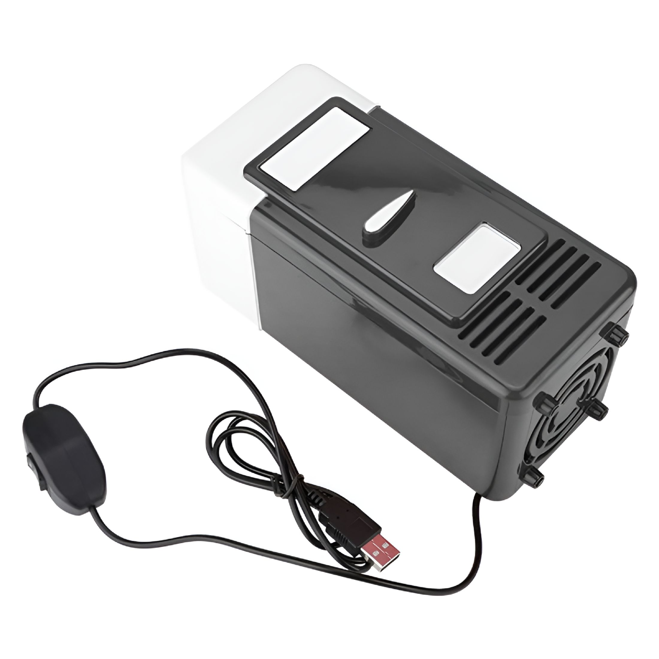 HIBIBUD Mini Fridge,Portable Car Fridge USB Hot Cooler Freezer Food Skin Care Products Storage Small Fridge Compact Cool Fridge For Cola Coffee In The Car Office Desk&College Dorm Room Bedroom