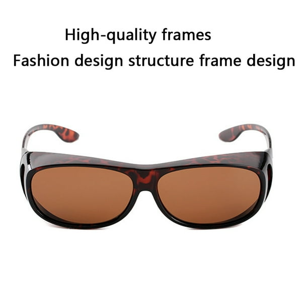 Brown wrap around sunglasses top