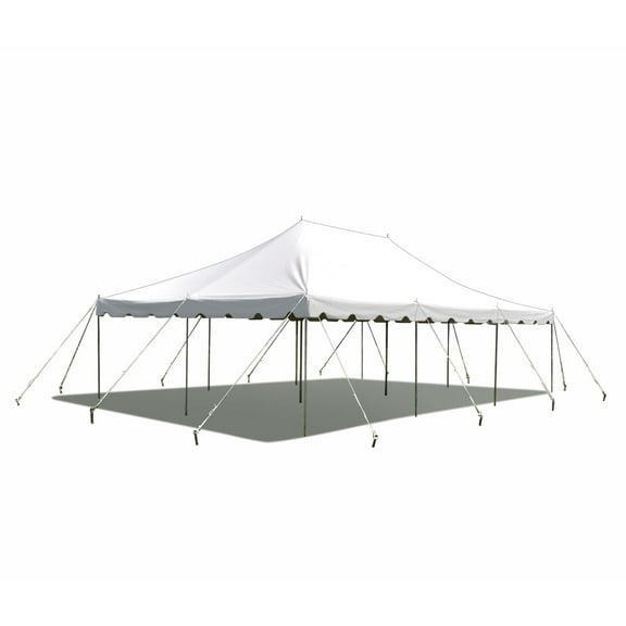 Party Tents Direct Weekender Outdoor Canopy Pole Tent, White, 20 ft x 30 ft