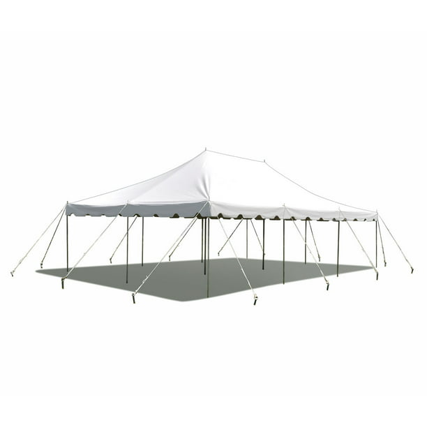 Bij naam erts Wierook Party Tents Direct Weekender Outdoor Canopy Pole Tent, White, 20 ft x 30 ft  - Walmart.com