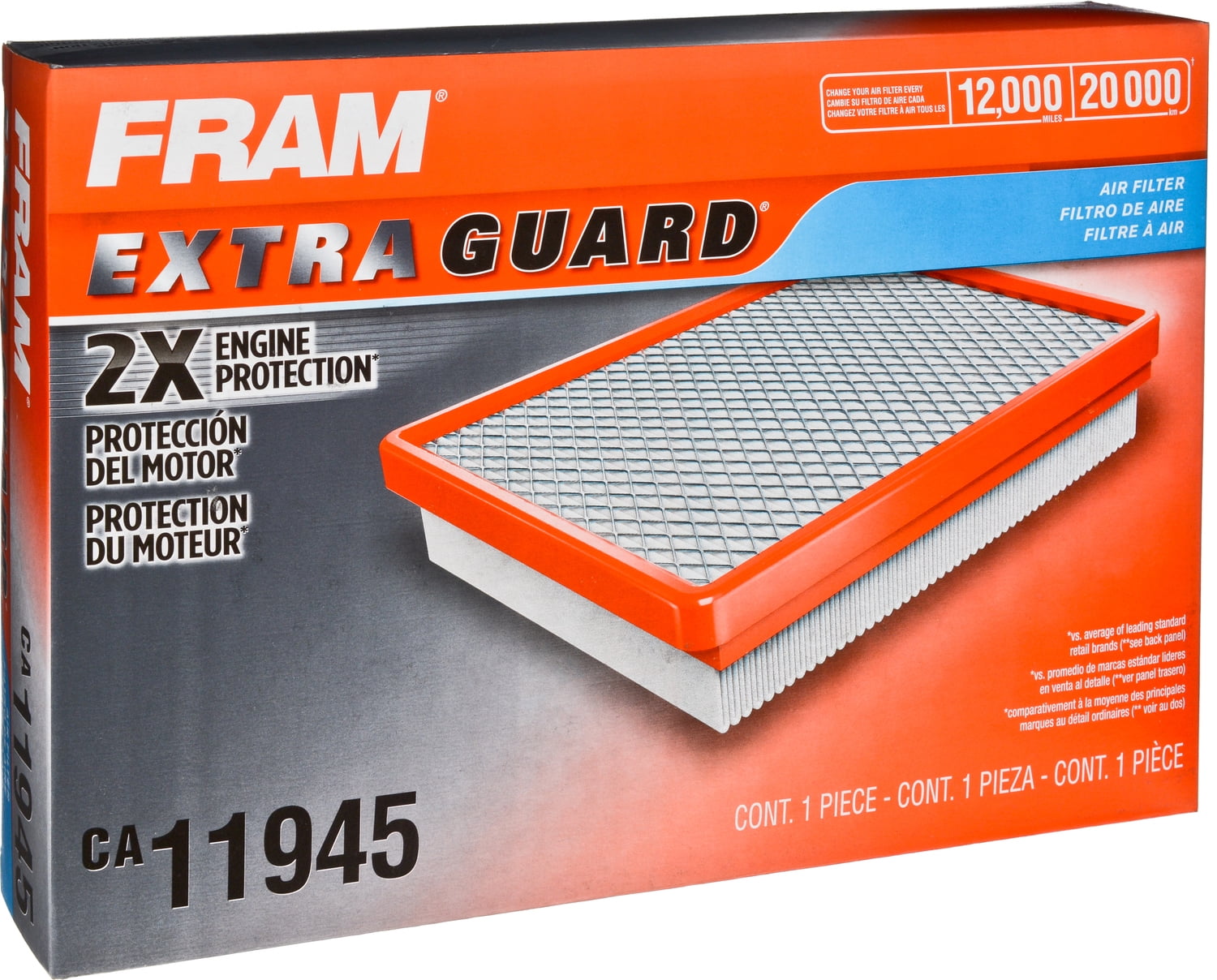 FRAM Extra Guard Air Filter, CA11945 for Select Honda Vehicles Fits select: 2015-2016 HONDA CR-V