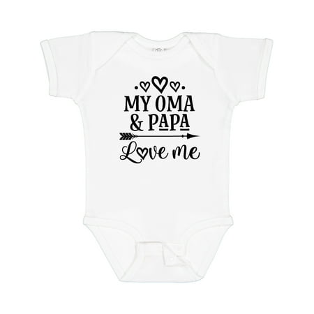 

Inktastic Oma and Papa Love Me Gift Baby Girl Bodysuit