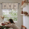thumbnail image 6 of Kitchen Curtains Valances for Small Windows, Vintage Print Distressed Floral Texture Short Curtain Valance for Living Room, Retro Boho Rod Pocket Blinds Window Printed Drapes 1 Panel 54x18 Inch, 6 of 6