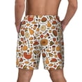 thumbnail image 2 of Lsque Mens Swim Trunks Thanksgiving Food Pattern - Bathing Suit Compression Liner - Beach Swim Shorts Swimwear - (S-3XL) - Stretch Quick Dry -Small, 2 of 9