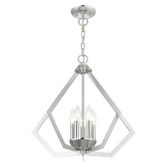 Modern Contemporary Five Light Chandelier-Polished Chrome Finish Bailey Street Home 218-Bel-2256010
