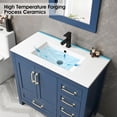 thumbnail image 5 of Eclife 36" Blue Bathroom Vanity Set with Ceramic Sink, Water Saving Faucet, 5 of 10