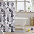 thumbnail image 3 of Manfei Funny Kitten Shower Curtain 72Wx72L, Kawaii Animal Kitten Bathroom Curtain, Gray, 3 of 5