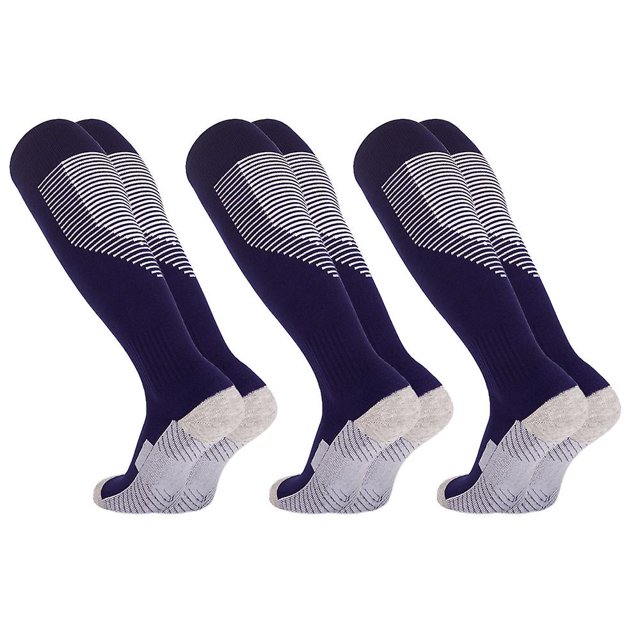 Paquete de 3 calcetines de béisbol y softbol para niños jóvenes y calcetines de tubo, color rojo