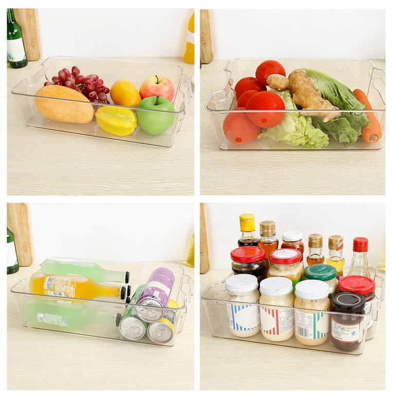 Boc Fruit Vegetable Organizer Tray Freezer Fridge Drawer Pantry Clear  Storage Rack 