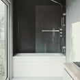 thumbnail image 6 of VIGO Rialto 34 in. W x 58 in. H Hinged Frameless Tub Door in Chrome with 5/16 in. (8mm) Clear Glass, 6 of 11