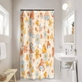 thumbnail image 2 of Stall Shower Curtain 36Wx72HInch, Retro Rainbow Mushroom Shower Curtain Set, Boho Colorful Floral Shower Curtain with Hooks,Water Resistant Polyester Fabric for Bathroom Decor, 2 of 4