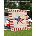 thumbnail image 3 of 4th of July RV Awning Sun Shade Screen 9'X7' Patriotic Stars Mesh Sunscreen American Flag Red Stripes Vintage Awning Shade Screen with Zipper UV Blocker Completed Kits for RV Motorhome Camper, 3 of 7