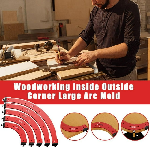 Woodworking Large Arc Template - Inner & Outer Corners, Precise & Efficient, Durable Construction, Ergonomic Handle, Must - Have for Woodworkers