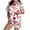 Red, variant on YUEHUA Womens Valentine's Day Silky Pajama Sets Short Sleeve Loungewear 2 Pcs Satin Soft Pj Sets Button Down Women's Summer Sleepwear
