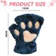thumbnail image 2 of Guantes de peluche de invierno sin dedos con forma de garra de oso y garra de gato, 2 of 5