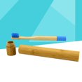 thumbnail image 3 of LOVEVER Natural Bamboo Toothbrush Biodegradable Wooden Eco-friendly Toothbrush with Bamboo Storage Tube(Blue), 3 of 10