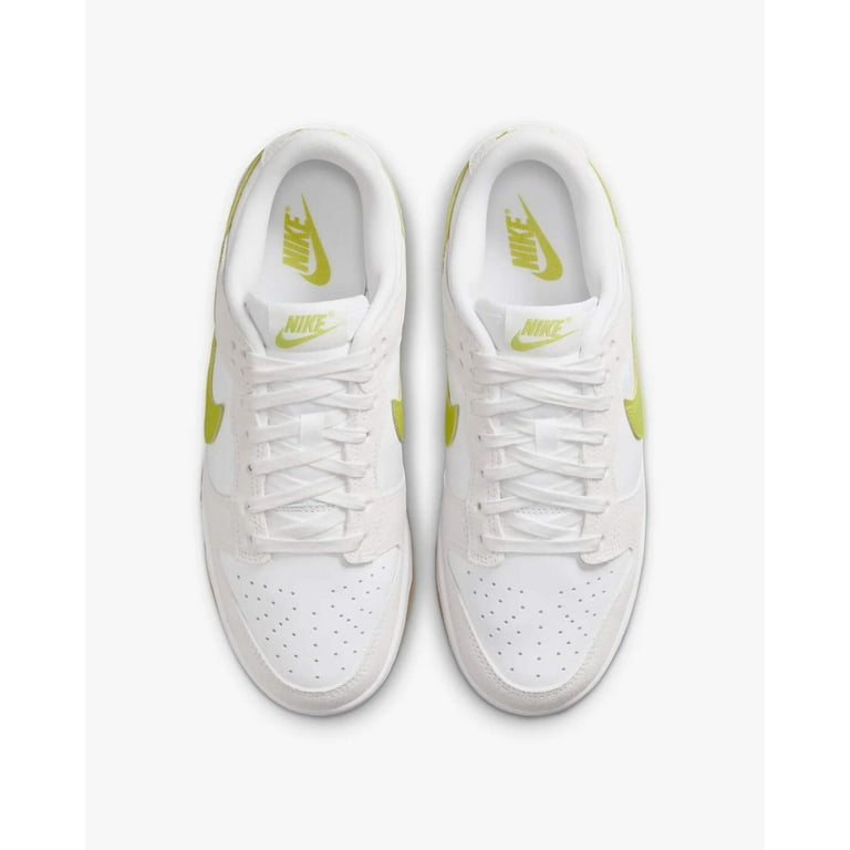 Nike Dunk Low Women's Shoes Color: White/Gum Yellow/Bright Cactus