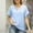 Light Blue, variant on Blczomt Dressy T-Shirts for Women Short Sleeve V Neck Pink Shirt Elegant Formal Plain Womens Blouse