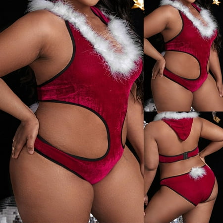

Aayomet Lingerie For Women Sexy Naughty Play Women Lingerie Set with Garter Belts Sexy Bra and Panty Underwire Lingerie Sets Red 4XL