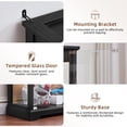 thumbnail image 3 of LELELINKY 65" LED Display Cabinet with Glass Door, Modern Lighted Curio Cabinet with Adjustable Shelves for Living Room Storage, Black, 3 of 10