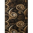 thumbnail image 2 of Spiral/Swirls Modern Contemporary Hand Carved Area Rug-Chocolate/Beige/Black, 2 of 6