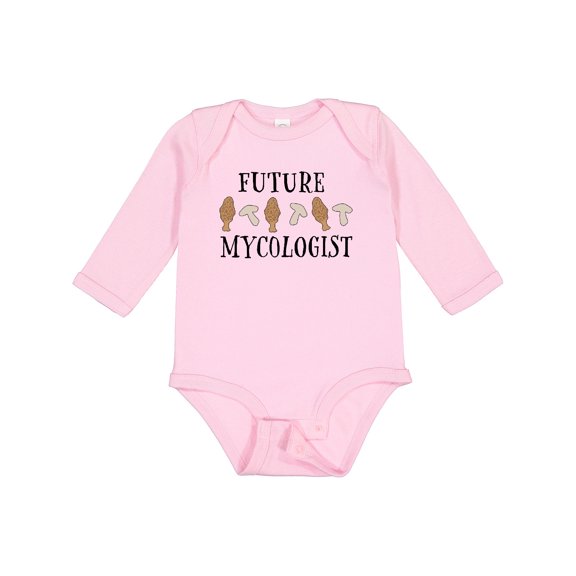 Inktastic Future Mycologist- Mushrooms and Morels Boys or Girls Long Sleeve Baby Bodysuit