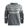 thumbnail image 4 of Chandail en Tricot pour Femmes Hiver Chaud Chandail Ample Col Roulé Décontracté Doux Fil Confortable Automne, 4 of 4