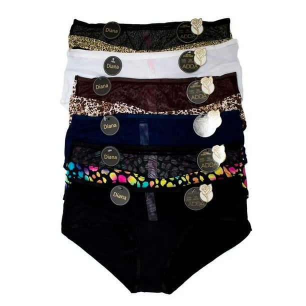 Paquete de Pantaletas Adda Lingerie Modelo Diana, Estilo clásico, Colores surtidos
