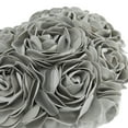 thumbnail image 5 of JWH 3D Flower Heart Shape Velvet Throw Pillows for Valentine Elegant Decor and Gift 13x16 inch Light Grey, 5 of 9