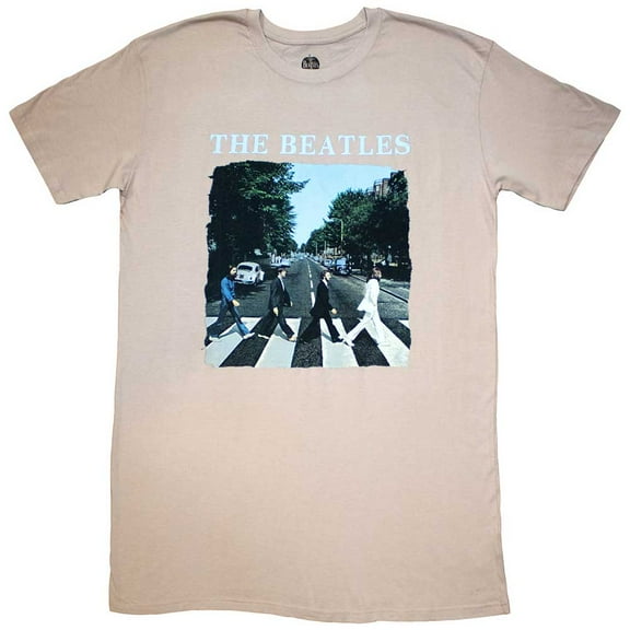 The Beatles Women's T-Shirt Dress: Abbey Road & Logo (Medium)