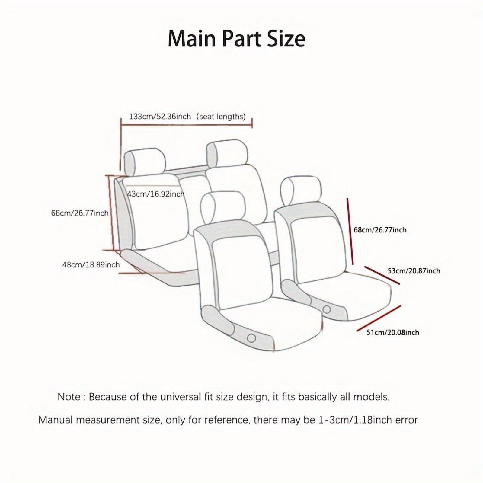 Universal Luxury Car Seat Covers, Front & Rear Cushion with Sparkling Rhinestone Inlaid Queen Crown, Premium Bling Car Interior Accessories