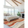 thumbnail image 2 of Abstract Orange Area Rug for Bedroom 5x7 Ft Gradient Beach Ocean Wave Oil Painting Super Soft fuzzy Throw Rug Non-Slip Fluffy Plush Indoor Floor Carpet for Living Room Nursery Home Decor, 2 of 8