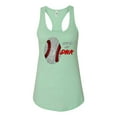 thumbnail image 2 of Wild Bobby, Baseball Fingerprint It's In My DNA, Sports, Women Racerback Tank Top, Mint, Small, 2 of 5