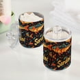 thumbnail image 2 of Yayeee 2 Pack Qtip Holder Bathroom Cotton Swab Canister with Lid Clear Dispenser Set, Black Sardines Pattern, 2 of 6