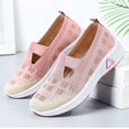 thumbnail image 5 of Plus Size Wide Width Round Toe Rhinestone Women's Dress Shoes Comfortable Office Work Daily Wear Spring Summer Pink 7.5, 5 of 9